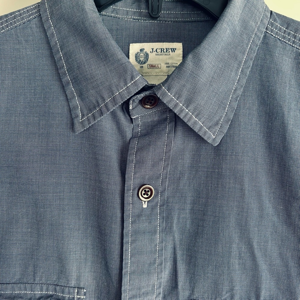 J. Crew Men's Blue Shirt 100% Cotton Small